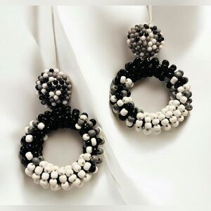 Sassy Jones Colorful Beaded Hoop Earrings